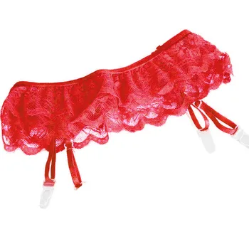 

Sexy Lingerie Women Underwear Lace Perspective Thigh-High Garter Belt Suspender Stockings Garter Belt Suspender Set top selling