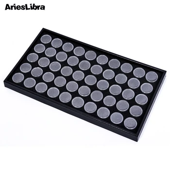 

AriesLibra 50 Pots Nail Art Empty Glitter Powder Rhinestone Beads Container Jewelry Display Box Case Holder Nail Decoration Box