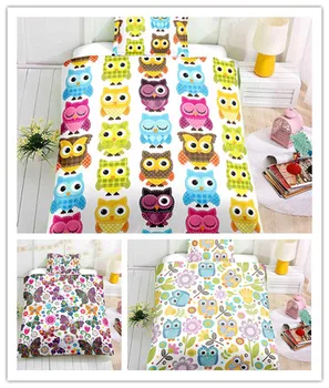 

3D printed bedding sets owl butterflies racing car football and shark printing cute fashion bedding sets for boys and girls