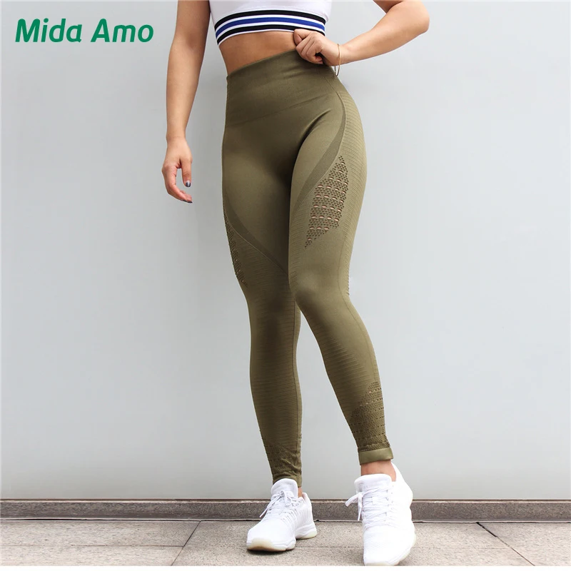 

Gym Leggings Women Fitness Push Up Slim Running Ankle-length Pants High Elastic Workout Seamless Training Energy Yoga Pants