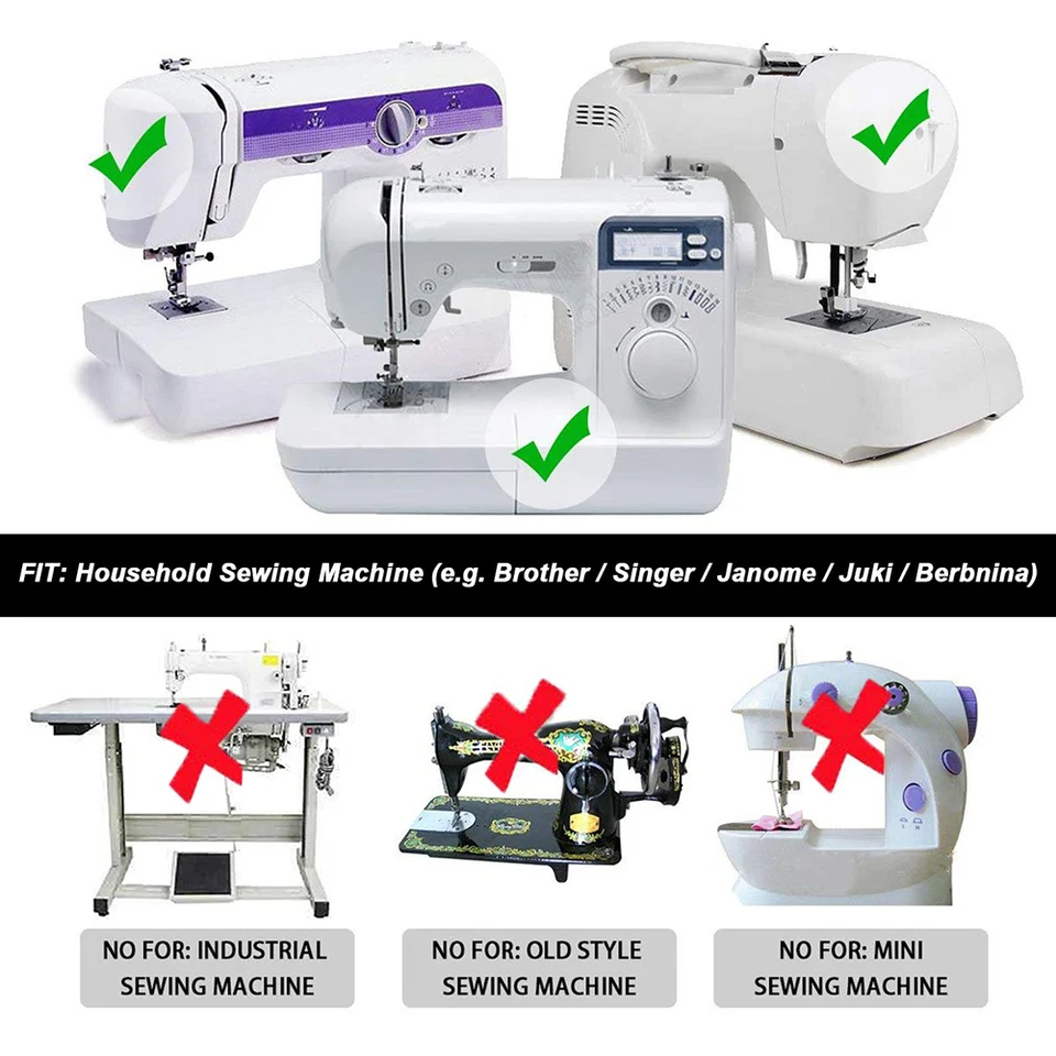 32//42Pcs Domestic Sewing Machine Presser Foot Set Kit For Singer Brother Janome