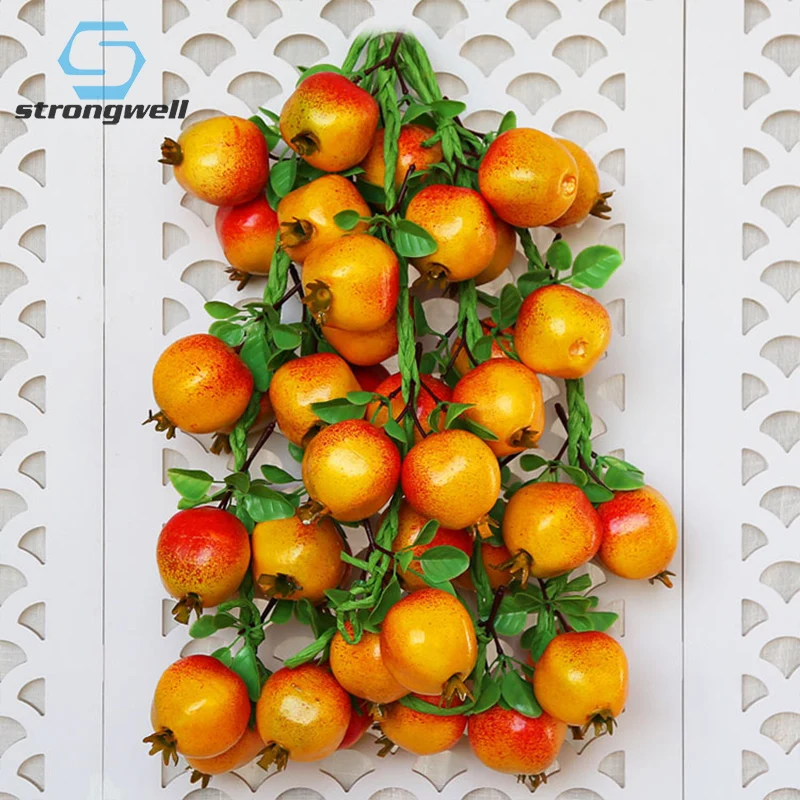 

Strongwell Simulation Pomegranate Skewer Fruit String Vegetable Skewers Home Wall Hanging Decorative Restaurant Wall Decoration