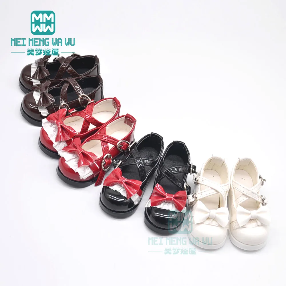 6cm*2.8cm 1/4 BJD girl doll shoes MSD GEM XAGA doll accessories High-top leather boots, bow leather shoes nigo turned leather boots shoes nigo6573