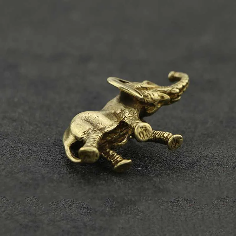 1x украшение статуи слона латунная статуэтка счастливого богатства чайная