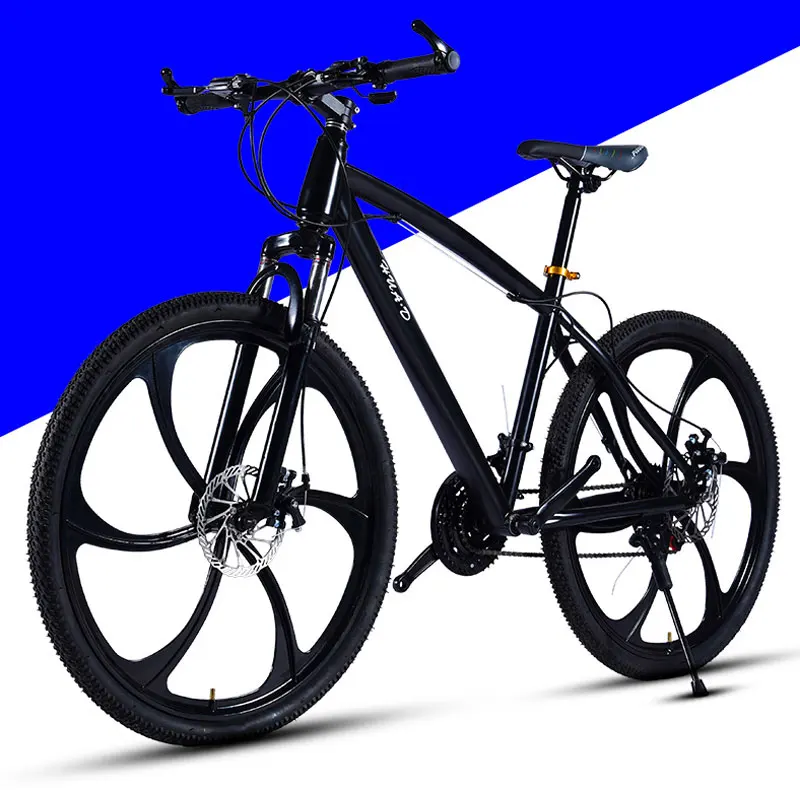 Mountain Bike 26 Inch Adult Shifting One Wheel 6 Knife Aluminum Alloy Rim Double Disc Brakes Student Off Road Bicycle
