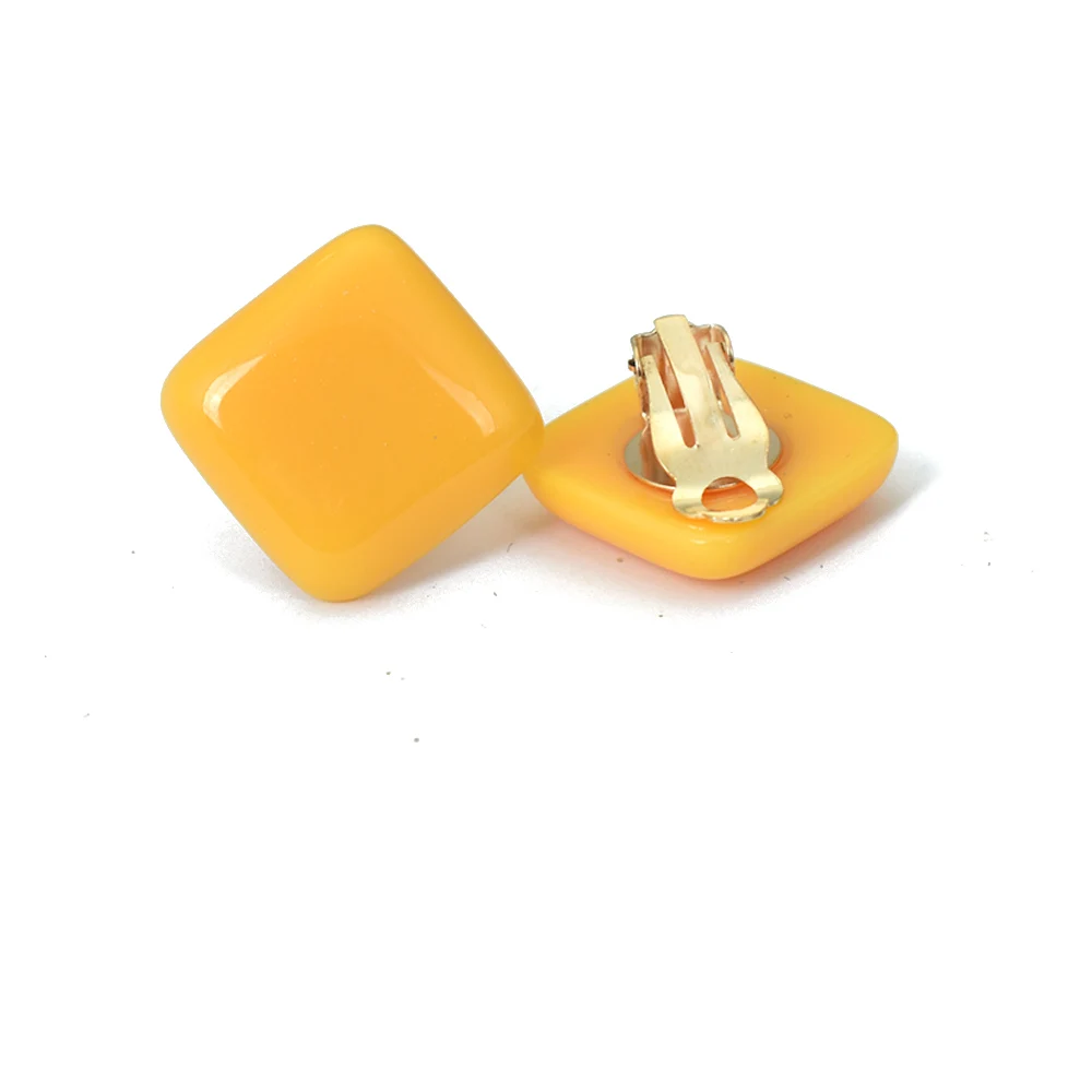Women Ear Clip Earrings Minimalist Geometric Square