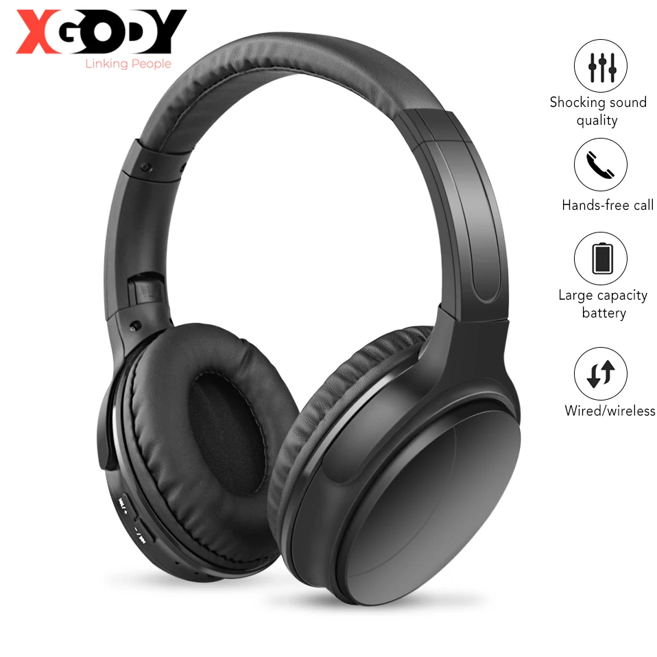 XGODY HK02 складные беспроводные наушники стерео звук Bluetooth 5 0 гарнитура с
