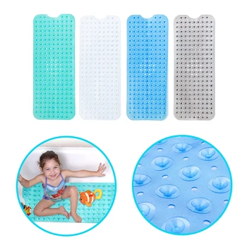 

Anti-slip Bath Shower Mat Massage Extra Long With Suction Large 100 x 40 cm SafetyShower Bathtub Mat for Children/Pregnant K