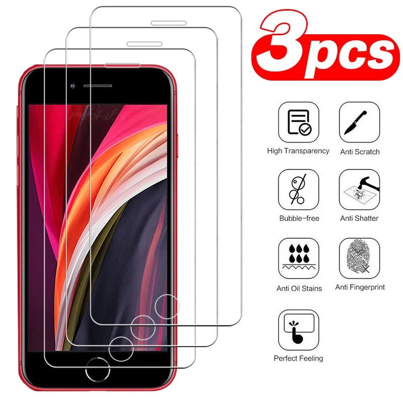 3pcs 9h Explosionproof Tempered Glass For Iphone Se 2020 Screen