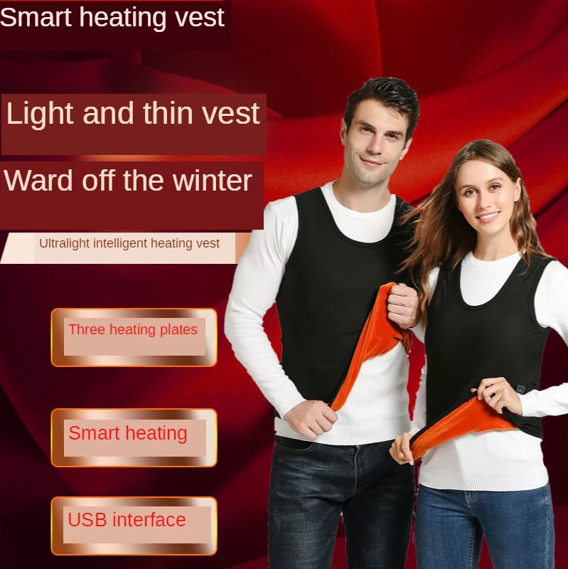 

Winter Heated Vest Smart Electric Heating Jacket Men Women Washable Heating Waistcoat Large Size Outdoor Thermal Warm Clothing