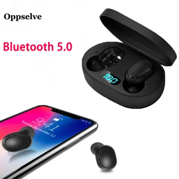 

Oppselve Wireless Earphone Bluetooth 5.0 E6S TWS Headphone LED Display Headset Sport Wireless Headphones for Sansung S9 Android