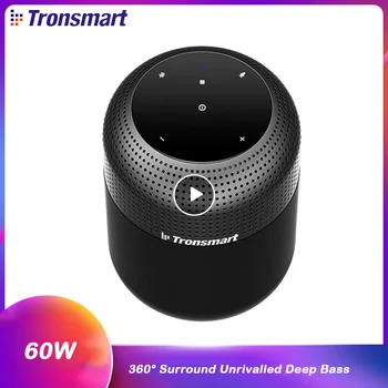 

Tronsmart Element T6 Max 60W Wireless Waterproof Bluetooth Speaker with 360 Stereo Sound Deep Bass IPX5 NFC Home Theater Column