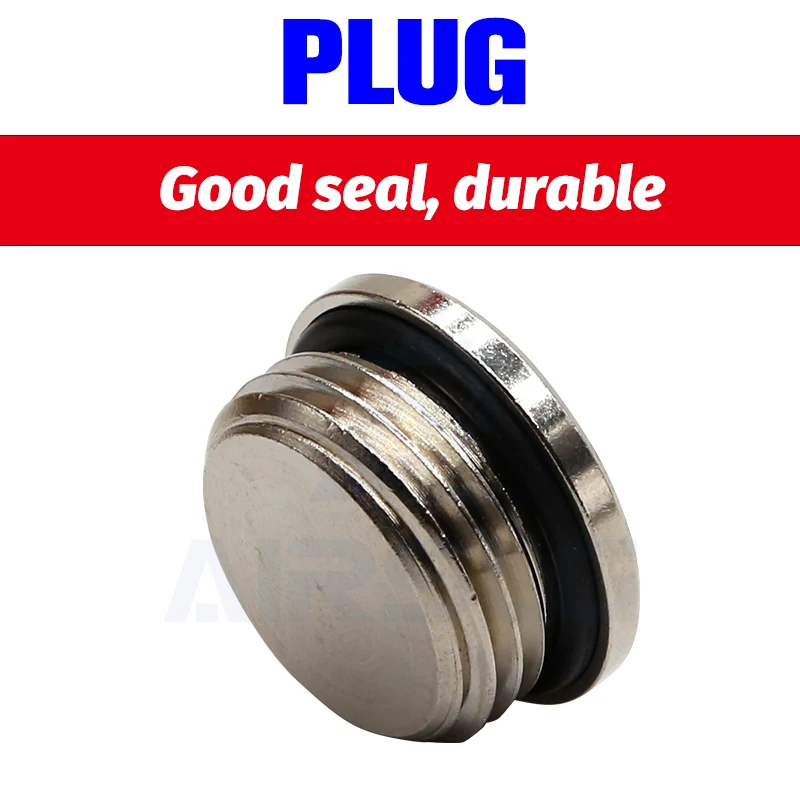 M5 1/8 1/4 "3/8" 1/2 "3/4" медная внутренняя шестиугольная вилка с уплотнительным