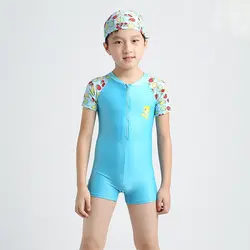 Новые модели От 1 до 12 лет для маленьких мальчиков и девочек Гидромайки one piece Плавание одежда детская ванный комплект Рашгард для плавания