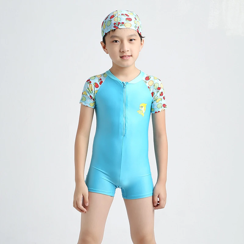 New Models 1 12 Y Boy and Girl Rash Guards One Piece Swimwear Children