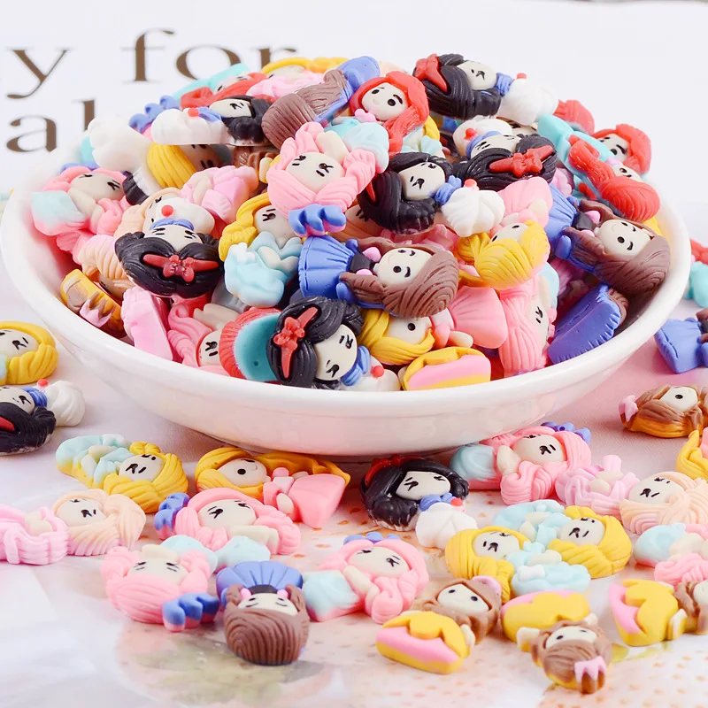 21pcs Mini Princess Resin Embellishments Diy Scrapbooking Craft Kids