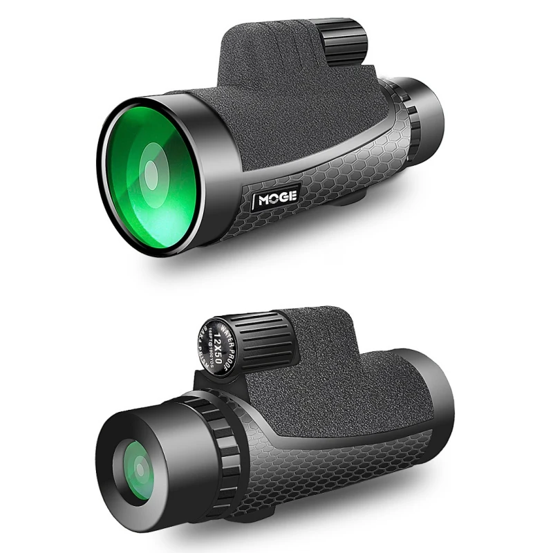 12x50 High Power Monocular Telescope Compact Spotting Scope With Tripod Phone Clip Adapter For Bird Watching Camping Hiking