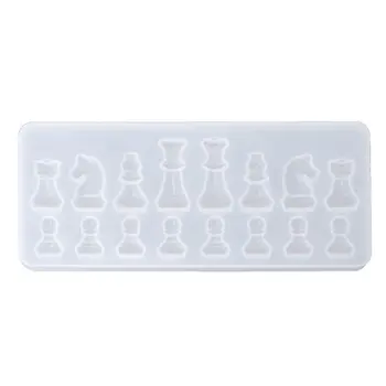 

Resin Casting Molds Set by Garloy,2Pcs 3D Chess Clear Silicone Mold for Making
