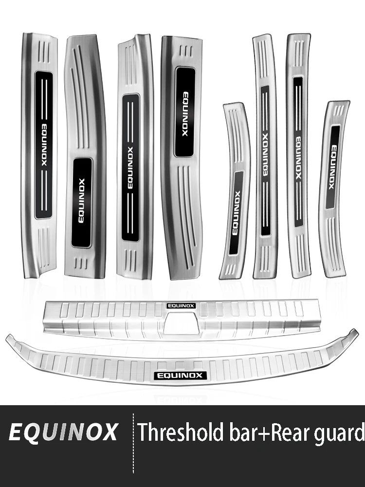 

for Chevrolet Equinox Threshold Strip Stainless Steel Welcome Pedal Trunk Guard Plate Refit Special Decoration Sticker
