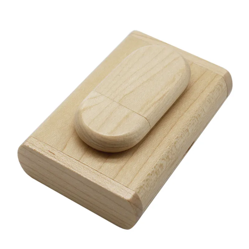 Maple wood with box BiNFUL, настраиваемый логотип, USB флеш-накопитель, 4 ГБ, 8 ГБ, 16 ГБ, 32 ГБ, флеш-накопитель, клен, дерево, usb флешка - Цвет: Maple wood with box