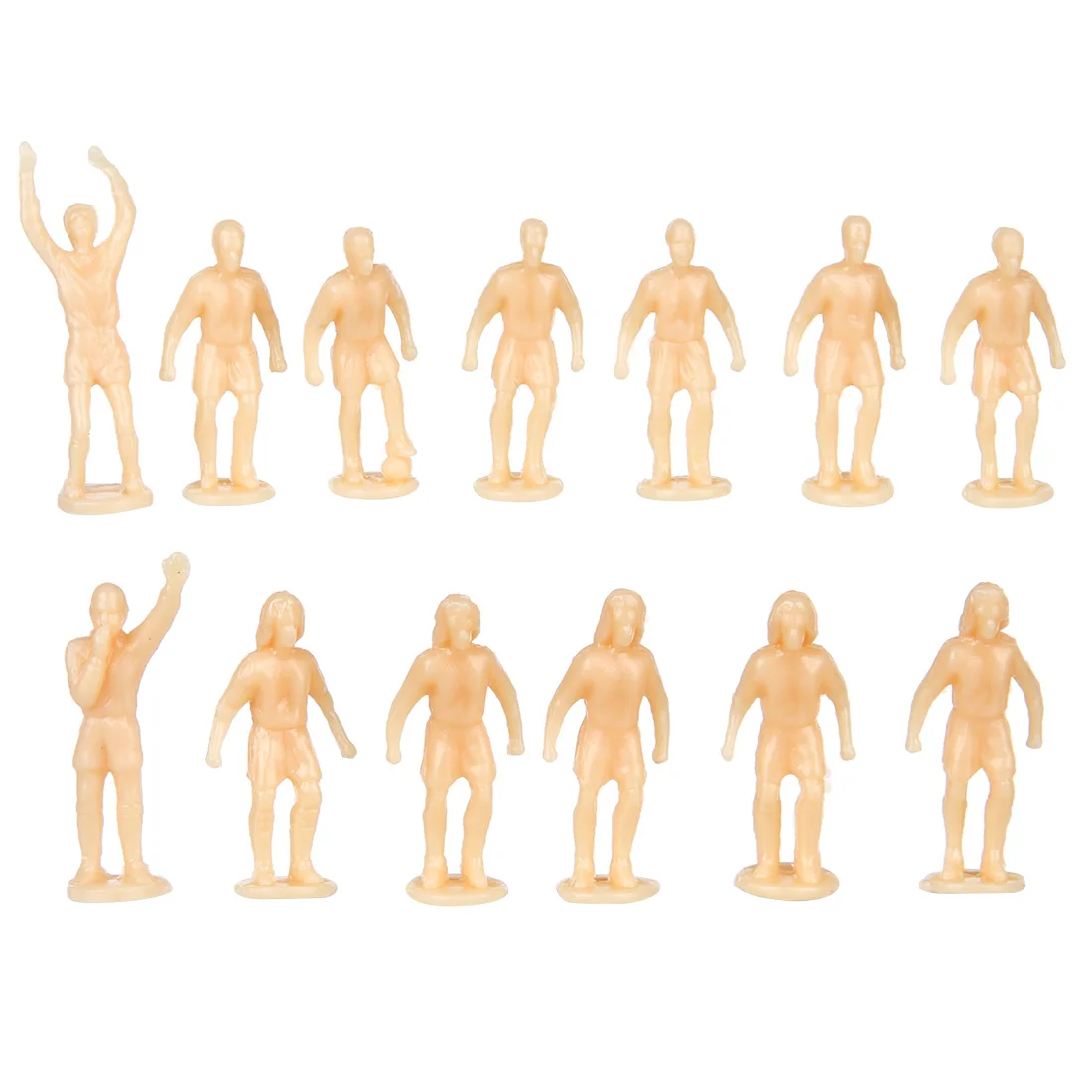 

13Pcs 1:87 Mini Football Figures Sport Soccer Figures Sand Table Layout Model - Random Type Skin Color