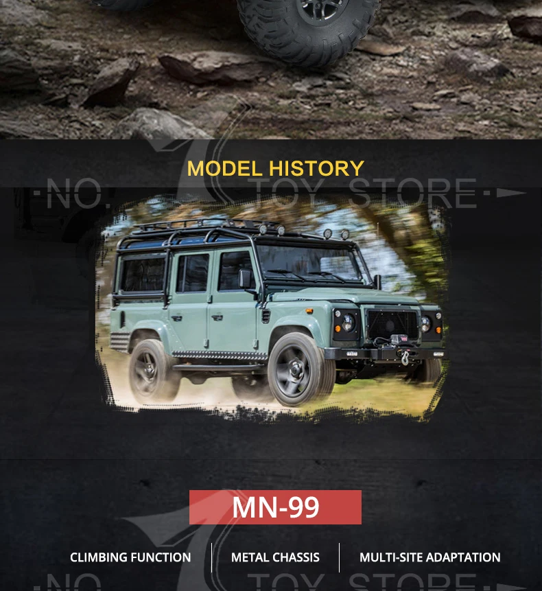 MN 99 Model 2.4G 1:12 4WD RC Car Rock Crawler 70 Anniversary Edition Remote Control Car Kid Outdoor Toy VS MN-90 MN-91 D90 Truck