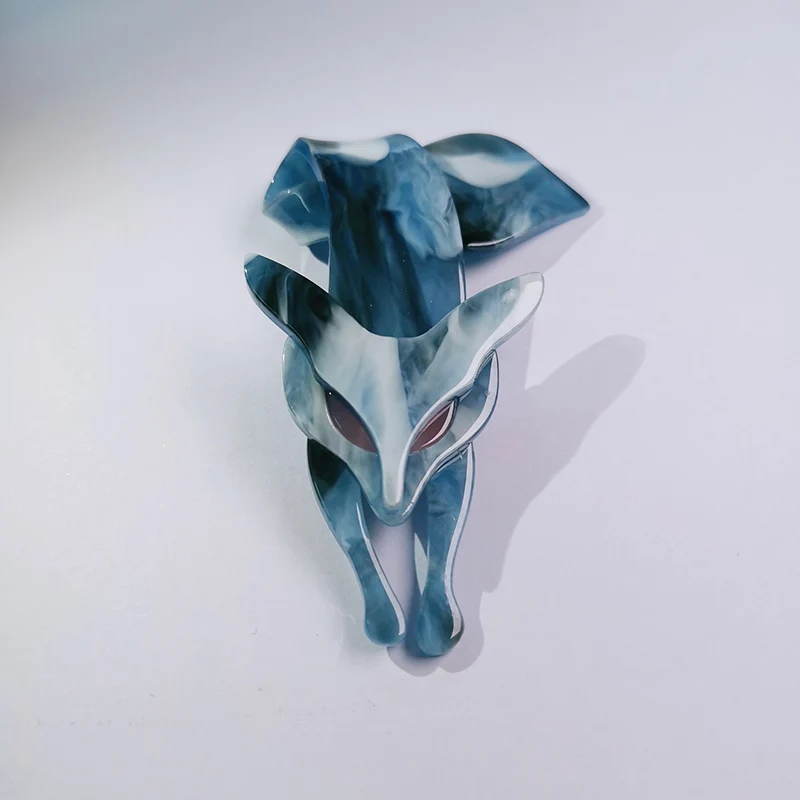pink Fant& Jack, ограниченное издание, брошь с изображением лисы, для мужчин и женщин, акриловый нагрудный костюм, шапки, платье, аксессуар, Винтажная брошь, коллекция - Окраска металла: pink