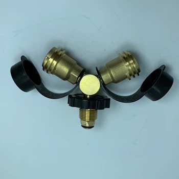 

Propane Tank Adapter Propane Y-Splitter Connector for Camping Stoves Copper
