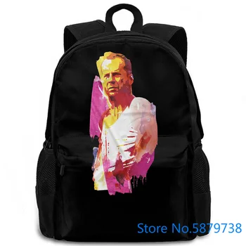 

Die Hard - John McClane print American action film Bruce Willis women men backpack laptop travel school adult student