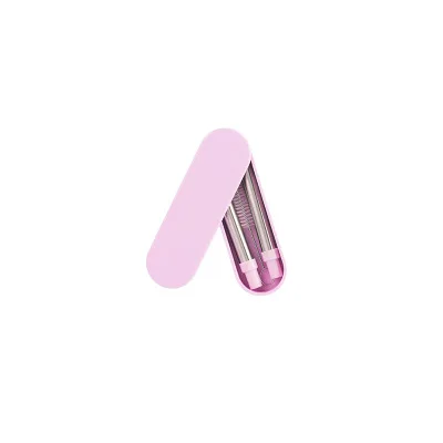 Telescopic Drinking Straw Collapsible Straw Foldable Reusable Metal Straw With Keychain Hole For Travel Collapsible Straws 4 - Цвет: B