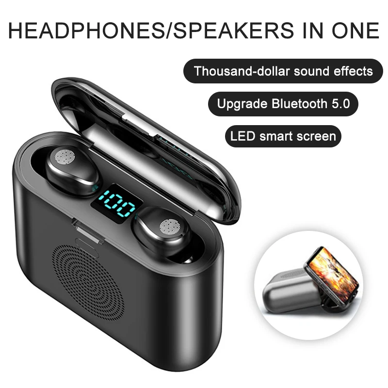 

G6 Tws Bluetooth5.0 Headset 2 In1 Digital Power Display Earphone Audio Eardubs Intelligent Noise Reduction Earphone
