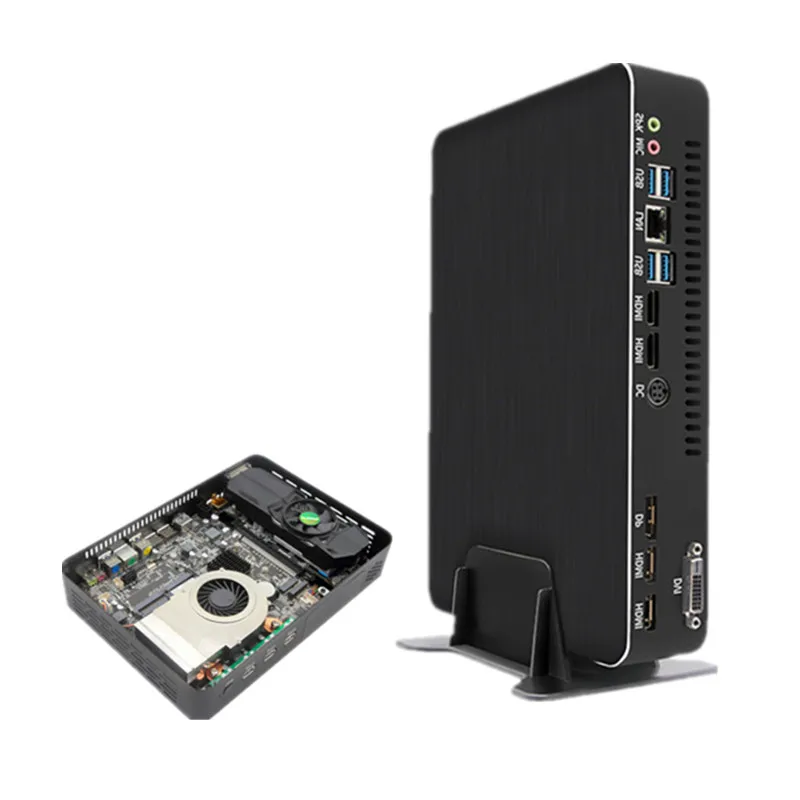 Мини-ПК Intel i3-9100F/I5 9400F/i7 8700 6 ядер 6 потоков Nvidia GTX 1050 4 Гб игровой компьютер 2* DDR4 2* HDMI 2,0 1* DP 1* DVI WiFi