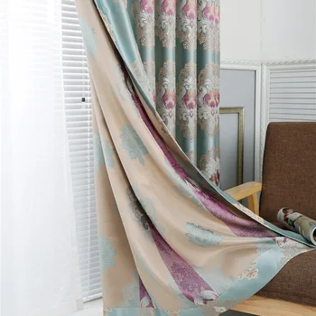 

European Style Simple Modern Atmospheric for Living Room Bedroom Floor To Ceiling Bay Window High Precision Jacquard Curtains