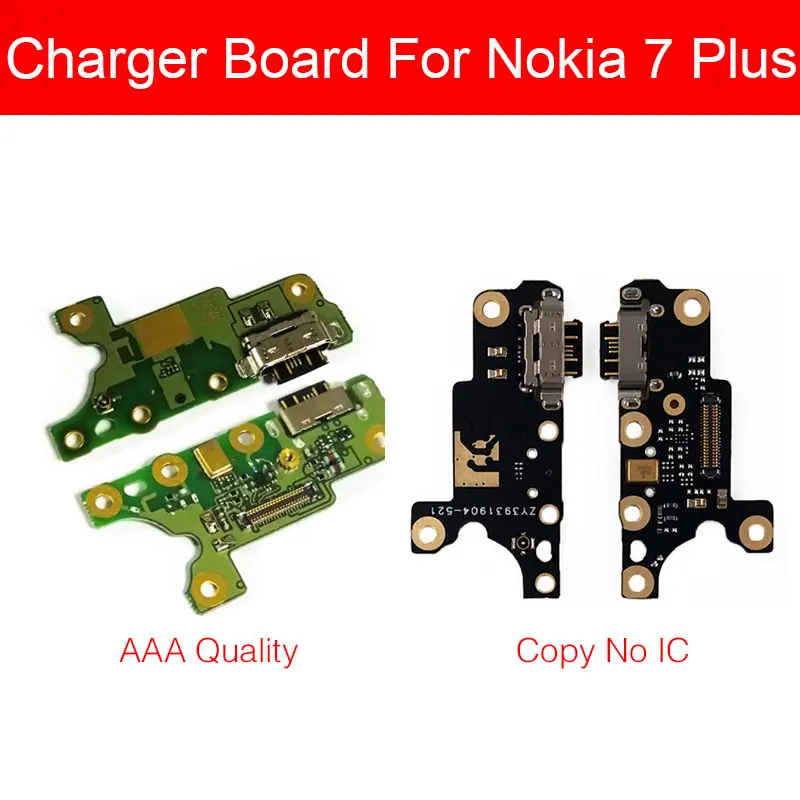 Плата зарядного устройства для микрофона и Usb для Nokia 7 plus TA-1049 1055 1062 USB разъем для зарядки гибкий кабель для телефона ремонт