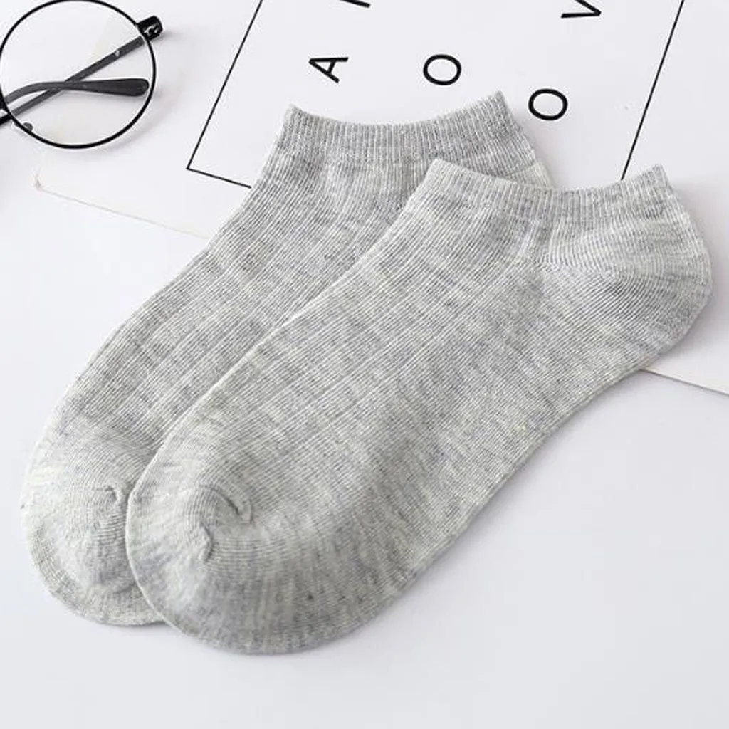 Модные черные, серые, белые женские носки унисекс, Короткие укороченные носки, женские носки, в полоску, однотонные, весна-осень, женские носки