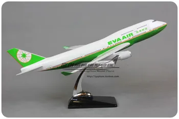 

47cm Eva Airlines Airplane Model Boeing 747 Resin Taiwan Eva Air Aviation Model B747 Airway Aircraft Model Scale Toy Gift 1:100