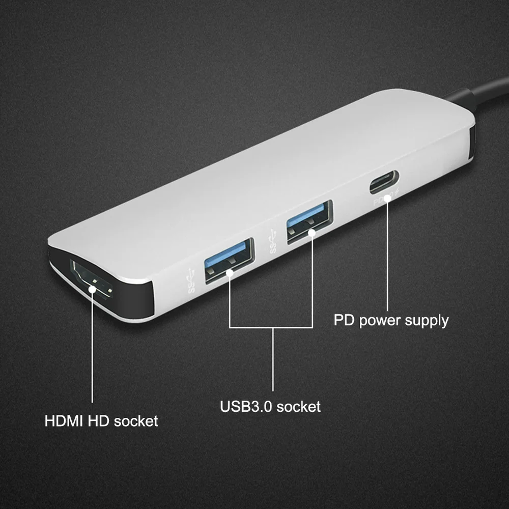 4K USB 3,0 адаптер PD/Micro Usb зарядный порт 4 в 1 концентратор USB-C HDMIfor MacBook Pro samsung Galaxy S8 USB C концентратор