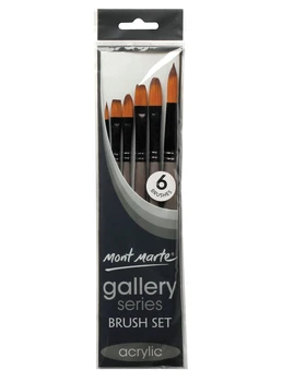 

Mont Marte Gallery Series Brush Set Acrylic 6pc