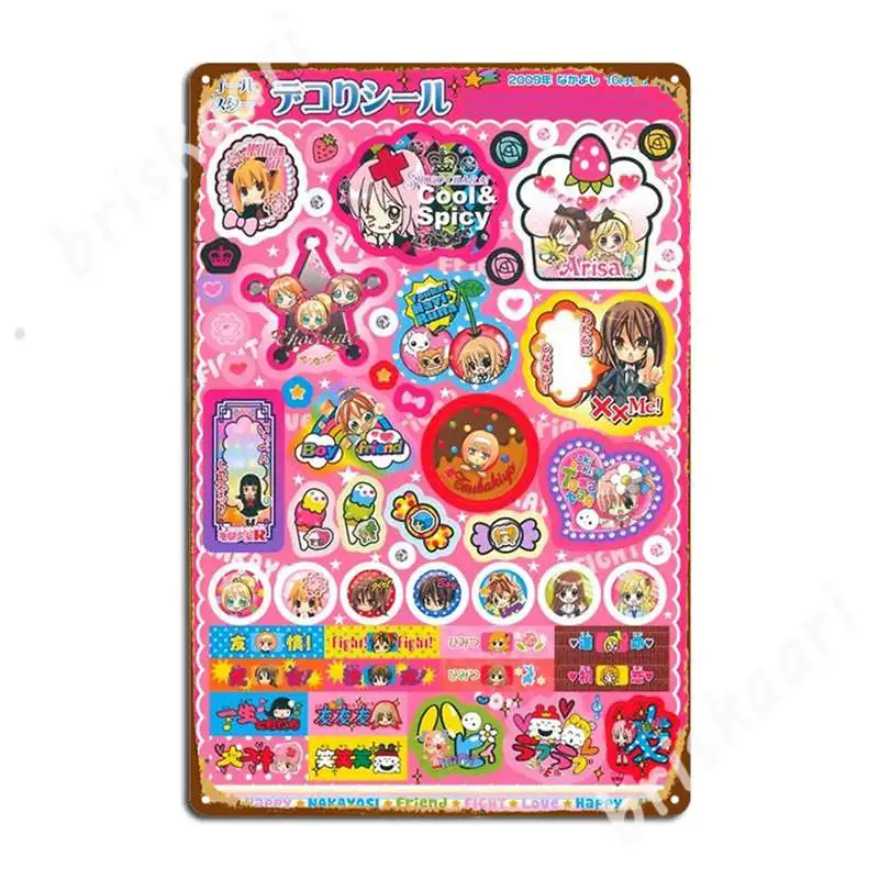 

Pink Kitty Aesthetic Metal Signs Club Classic Wall Decor Mural Tin sign Posters