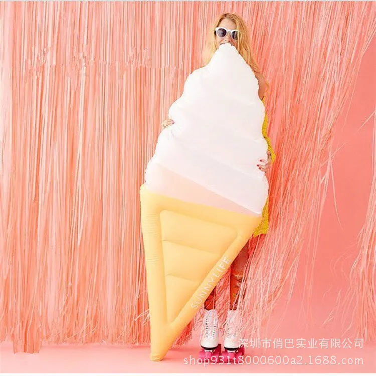 

Manufacturers Direct Selling Environmentally Friendly PVC Air Mattress New Style Water Ice Cream Floating Row Ice Cream Floating