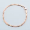 FJ 5mm 3mm Wide Men Women 585 Rose Gold Color Weaving Curb Bracelets Chains Jewelry ► Photo 2/6