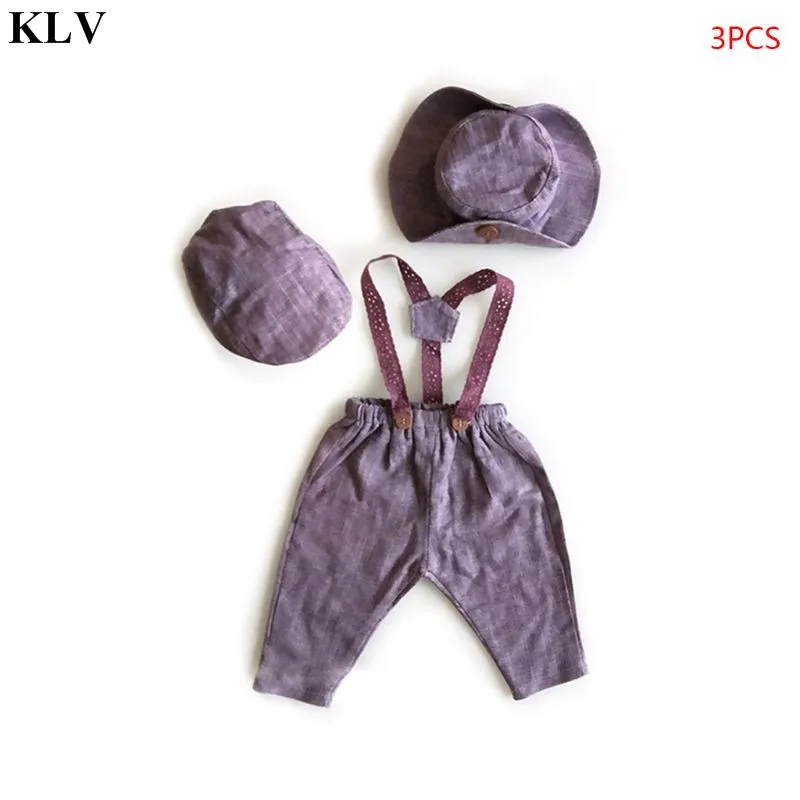 D KLV комплект из 3 предметов; одежда для фотосъемки новорожденных; Штаны для маленьких мальчиков от 0 до 1 месяцев; шапка с полной луной; реквизит для фотосессии; комплект одежды для малышей - Цвет: D