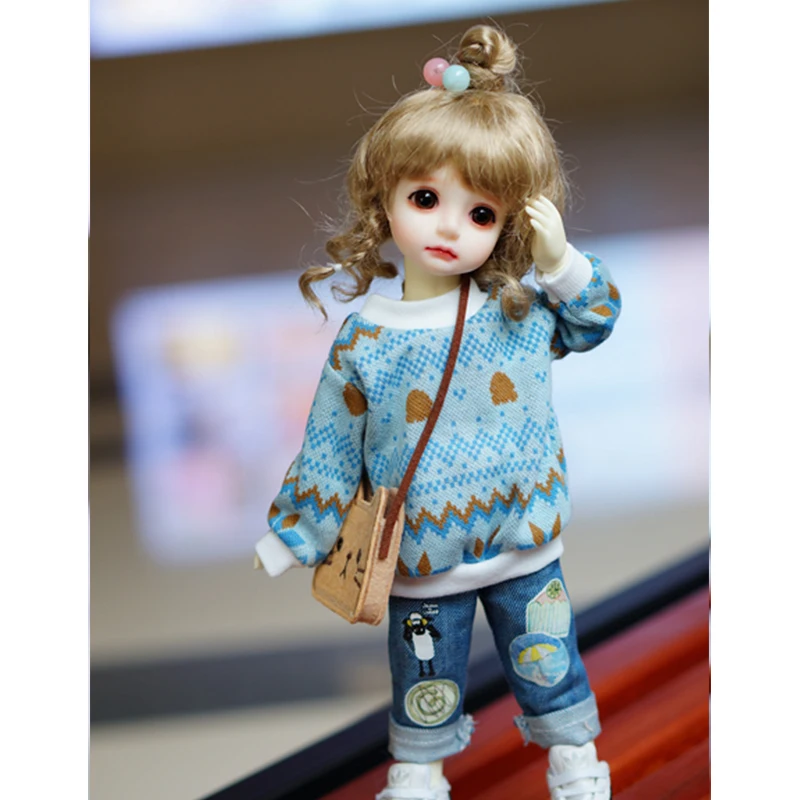 BJD одежда 1/6 синий свитер пуловер с капюшоном для YOSD MYOU imda3.0 аксессуары кукол