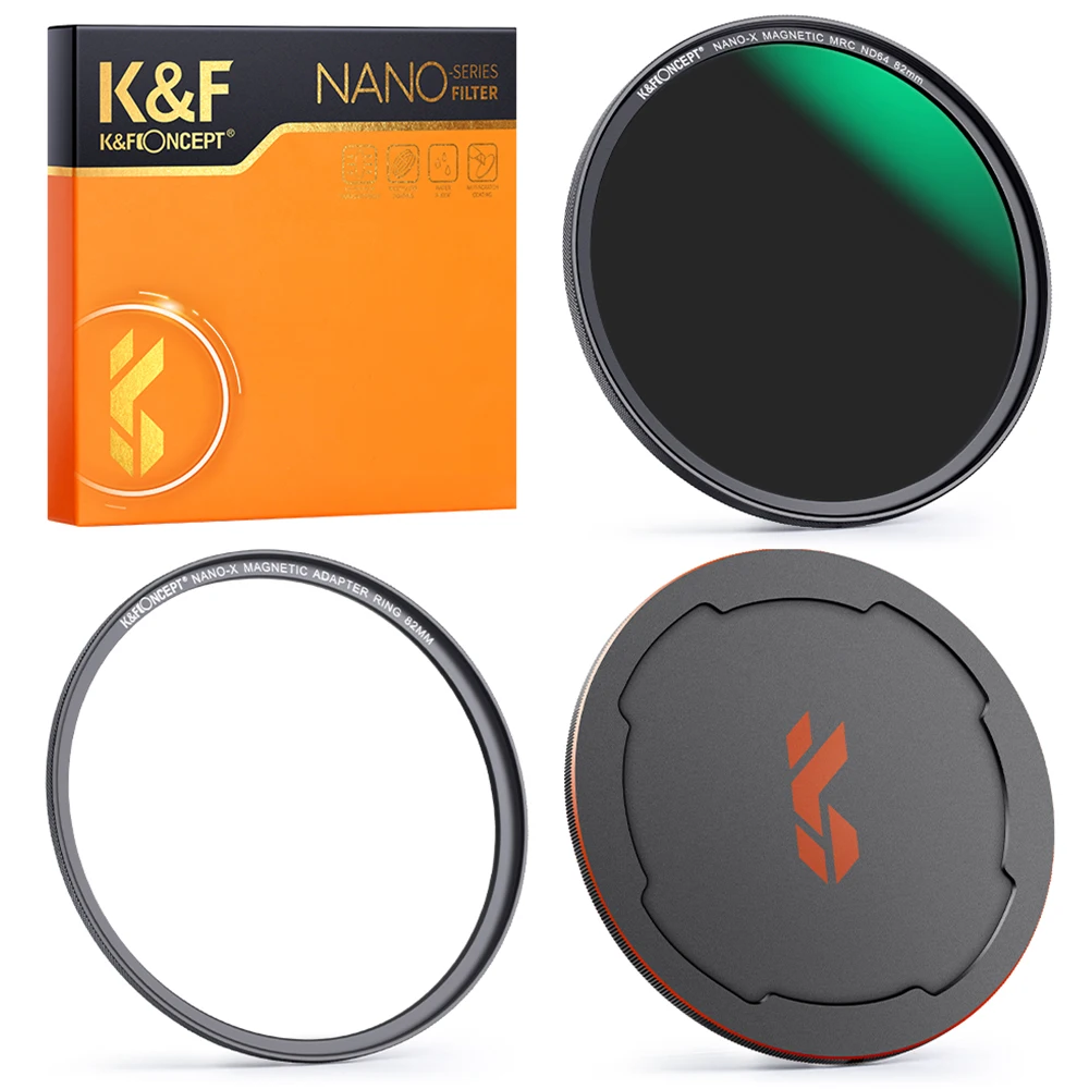 K&ampF Concept ND64 49MM 58MM 67MM 72MM 82MM Nano-X Series Magnetic Lens Filter HD Waterproof Scratch-Resistant Anti-Reflection |