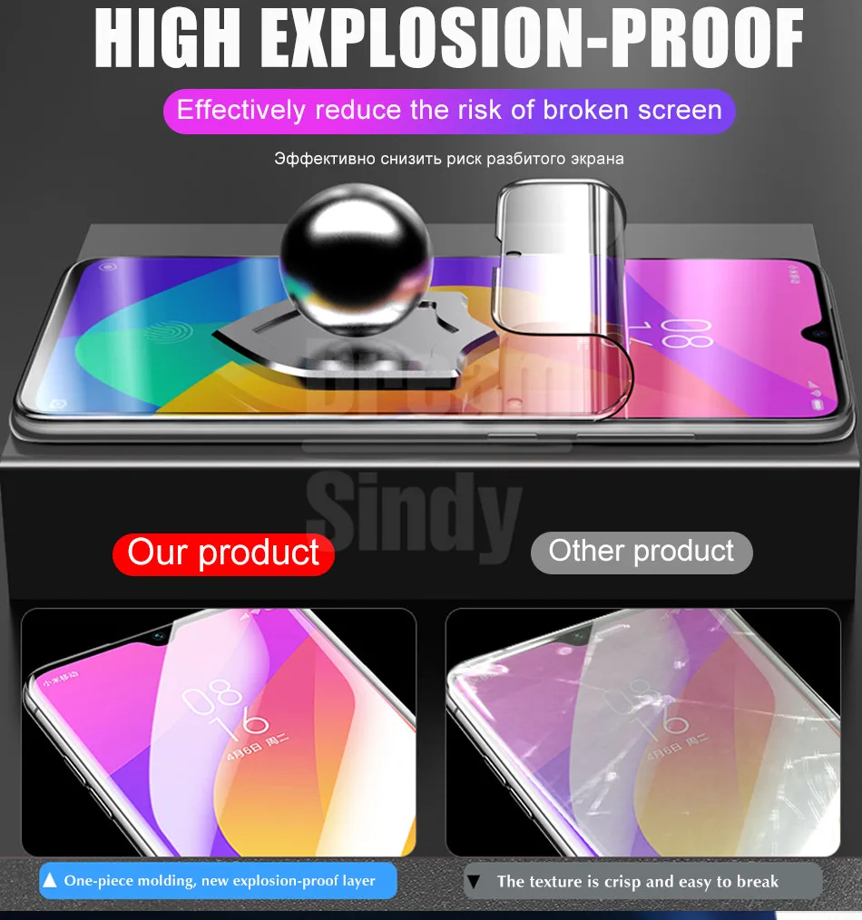 3-1Pcs 100D Hydrogel Screen Protector Film For Xiaomi 9T Pro 9 SE 8 Pro Protective Film For Xiaomi A1 A2 A3 Lite Cover Film