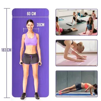 

Yoga Mat Body Line Outdoor Aerobics Elasticity Fitness Mat Non-Slip Mat Universal Durable 183 * 61cm Hemming