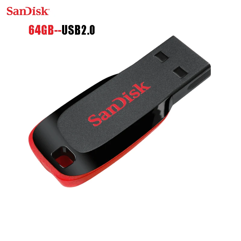 SanDisk флэш-диск USB флэш-накопитель мини-накопитель Флешка флеш-диск USB 2,0 карта памяти USB диск 64 Гб