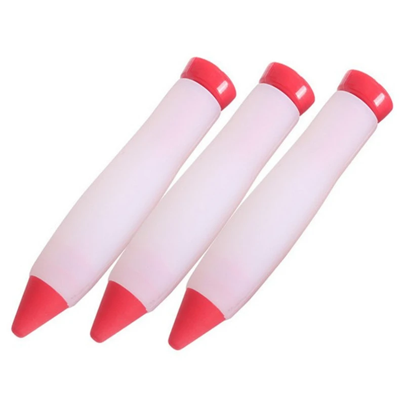 

1Pcs Cake Cream Decorating Writing Pen Kitchen DIYSilicone Plate Paint Pastry Cookie Dessert Flower Squeezer Nozzle Syringe