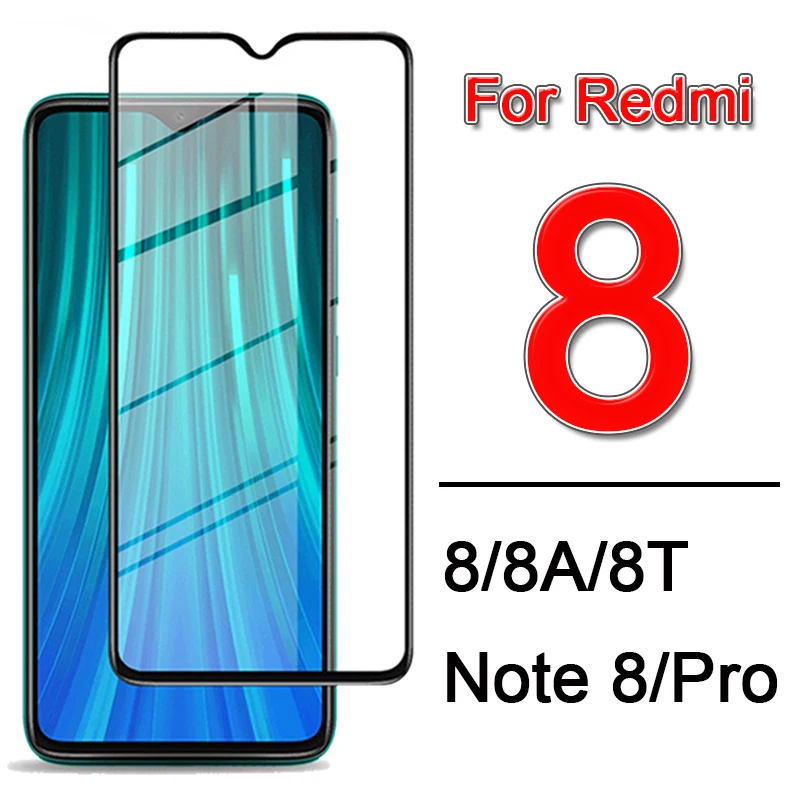 Закаленное стекло для xiomi Redmi Note 8 T t note8 7 pro защитная пленка на весь экран a 8a 7A