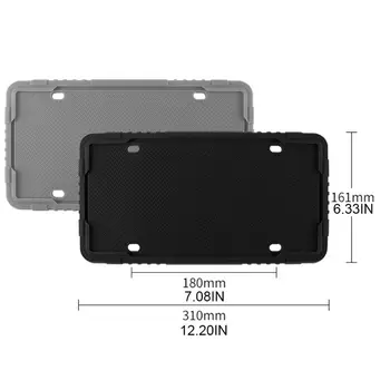 

Car Modification Rattle Rust-proof Weatherproof Silicone License Plate Frame